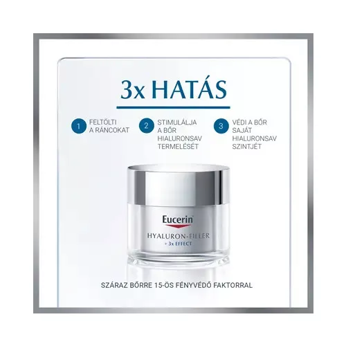 Eucerin Hyaluron-Filler Ráncfeltöltő nappali arckrém száraz bőrre 50ml