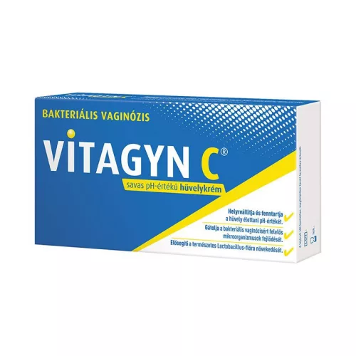Vitagyn C hüvelykrém + 6 applikátor 30g 