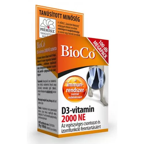 BioCo D3-vitamin 2000 NE tabletta 100x