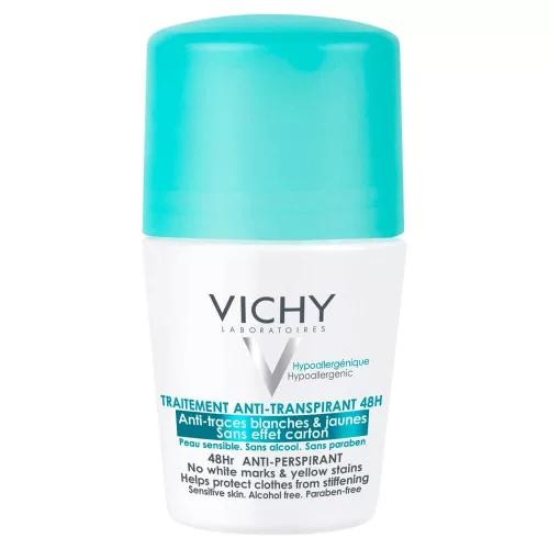 VICHY Izzadságszabályozó golyós dezodor intenzív hatással foltmentes 50ml