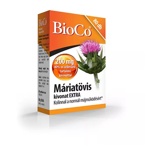 BioCo Máriatövis kivonat Extra tabletta 80x