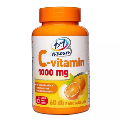 VitaPlus 1x1 Vitaday C-vitamin 1000 mg rágótabletta narancs ízű 60x