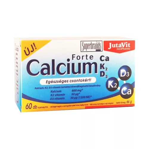 JutaVit Calcium Forte + K2 + D3 tabletta 60x