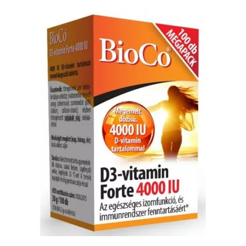 BioCo D3-vitamin Forte 4000 IU tabletta 100x