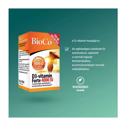 BioCo D3-vitamin Forte 4000 IU tabletta 100x