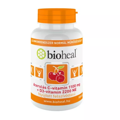 Bioheal Acerolás C-vitamin 1100 mg + D3-vitamin 2200NE tabletta 105x