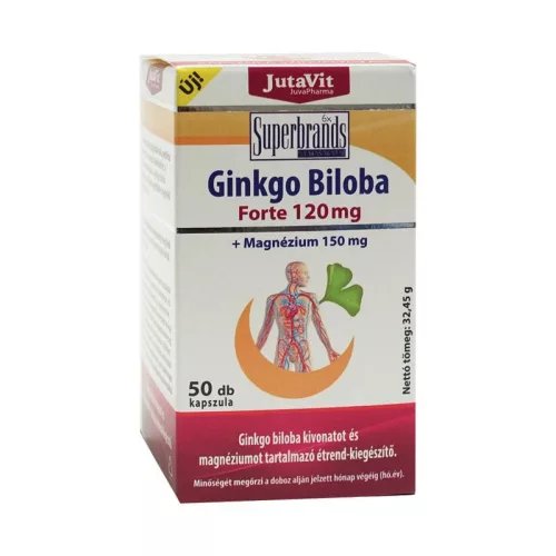 JutaVit Ginkgo Biloba Forte 120 mg + Magnézium 150 kapszula 50x
