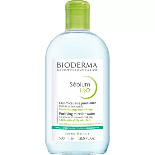Bioderma Sébium H2O arc- és sminklemosó 500ml
