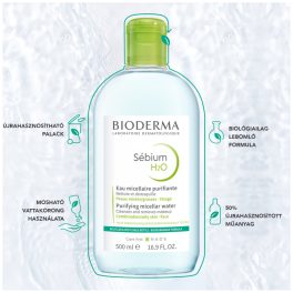 Bioderma Sébium H2O arc- és sminklemosó 500ml