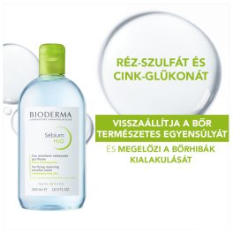 Bioderma Sébium H2O arc- és sminklemosó 500ml