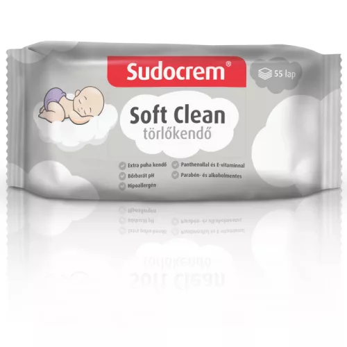 Sudocrem Soft Clean törlőkendő 55X