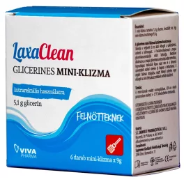 LaxaClean Glicerines mini-klizma felnőtteknek 6x