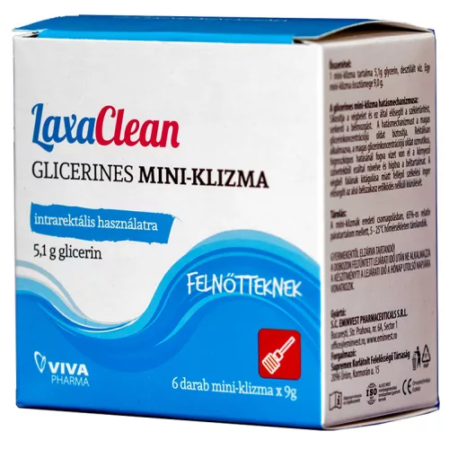 LaxaClean Glicerines mini-klizma felnőtteknek 6x