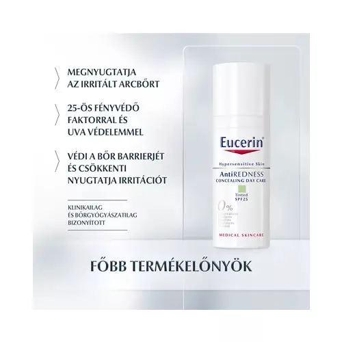 Eucerin Anti-Redness Bőrpír elleni színezett nappali arcápoló SPF25 50ml