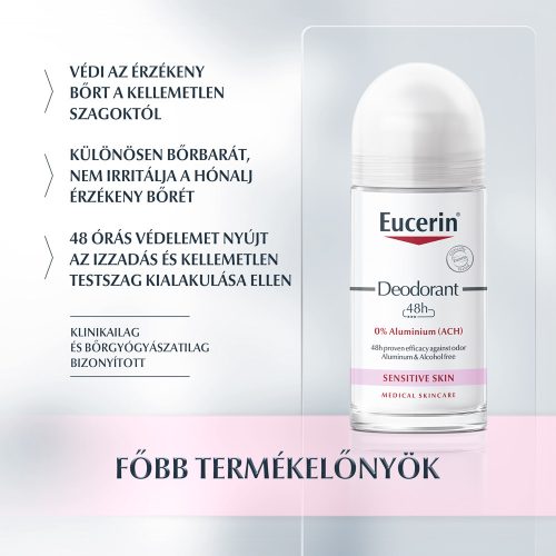 Eucerin Alumínium-mentes golyós dezodor érzékeny bőrre 50ml