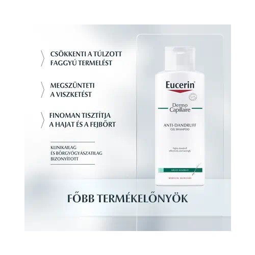 Eucerin DermoCapillaire korpásodás elleni sampon zsíros korpára 250ml