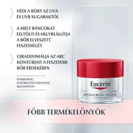   Eucerin Hyaluron-Filler+Volume Lift Bőrfeszesítő nappali arckrém normál, vegyes bőrre 50ml