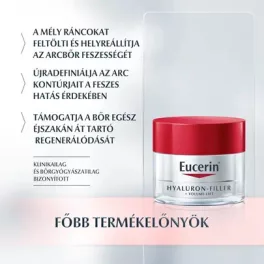   Eucerin Hyaluron-Filler+Volume Lift Bőrfeszesítő éjszakai arckrém 50ml