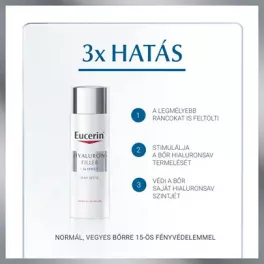   Eucerin Hyaluron-Filler Ráncfeltöltő nappali arckrém normál, vegyes bőrre 50ml