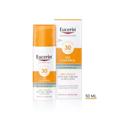 Eucerin Sun Oil Control napozó krém-gél arcra FF30+ 50ml