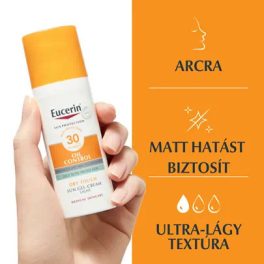 Eucerin Sun Oil Control napozó krém-gél arcra FF30+ 50ml