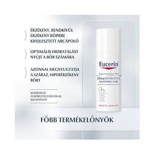 Eucerin UltraSensitive arcápoló normál, vegyes bőrre 50ml