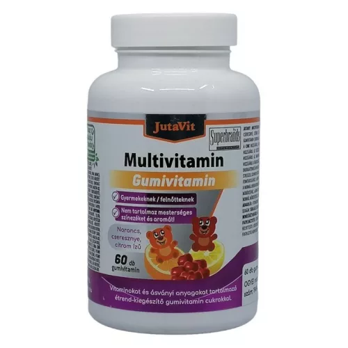 JutaVit Multivitamin gumivitamin narancs, cseresznye,citrom 60x