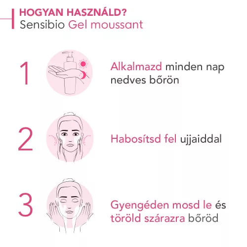 Bioderma Sensibio Moussant habzó gél 500 ml