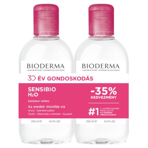 Bioderma Sensibio H2O arc- és sminklemosó 2x250ml