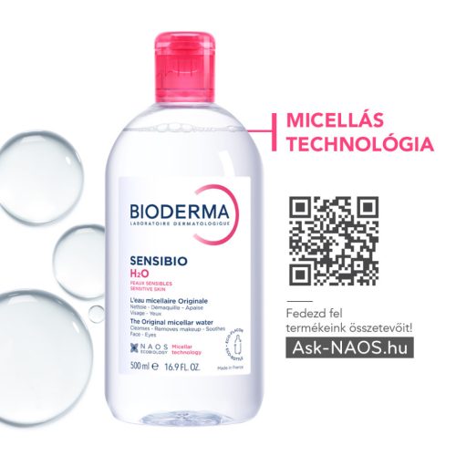 Bioderma Sensibio H2O arc- és sminklemosó 2x250ml
