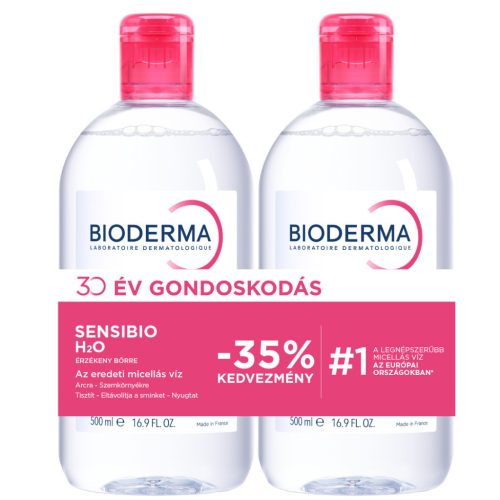 Bioderma Sensibio H2O arc- és sminklemosó 2x500ml