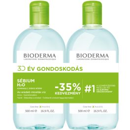 Bioderma Sébium H2O arc- és sminklemosó 2x500ml