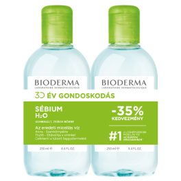 Bioderma Sébium H2O arc- és sminklemosó 2x250ml