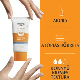   Eucerin Sun Sensitive Protect Napozó krém arcra SPF50+ 50ml