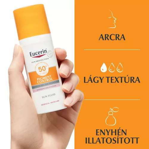 Eucerin Sun Pigment Control napozó fluid arcra SPF50+ 50ml
