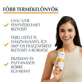   Eucerin Sun Oil Control Dry Touch Színtelen napozó aerosol spray SPF50 200ml