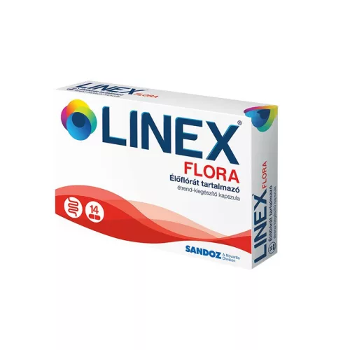 Linex Flora élőflórát tartalmazó étrend-kiegészítő kapszula 14x