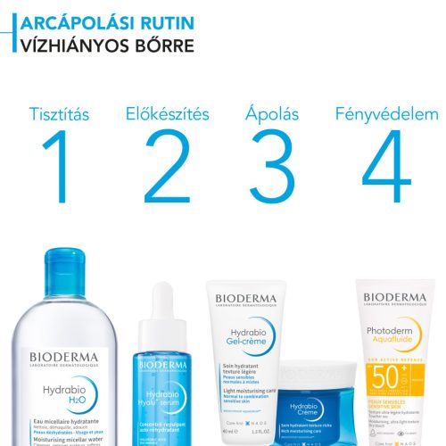 Bioderma Hydrabio H2O arc- és sminklemosó 2x500ml