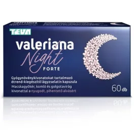 Valeriana Night Forte étrend-kiegészítő kapszula 60x