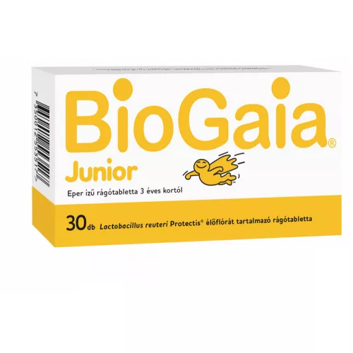 BioGaia Protectis Junior rágótabletta eper ízű 30x