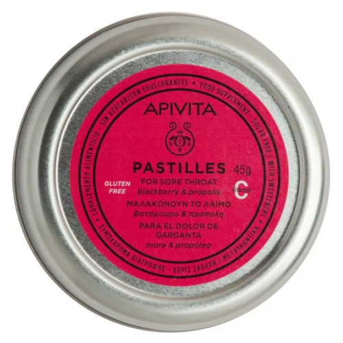 Apivita szeder torokpasztilla 45g