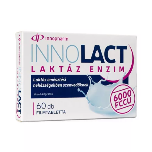 Vitaplus Innolact laktáz enzim 6000 étrend-kiegészítő filmtabletta 60x
