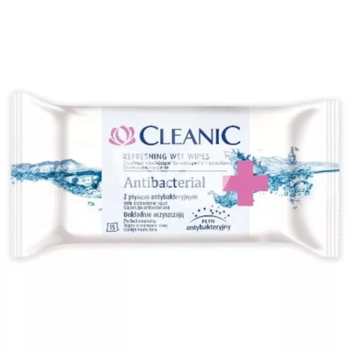 Cleanic Antibakteriális frissítő törlőkendő 15db
