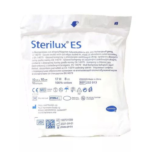 Sterilux ES steril hajtogatott mull-lap 10x10cm 10x