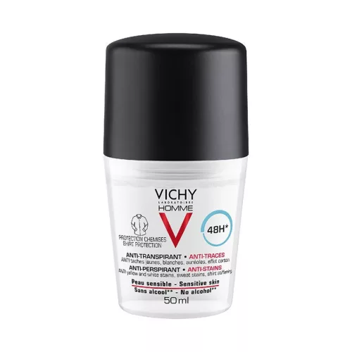 VICHY Homme izzadtságszabályozó foltmentes golyós dezodor férfiaknak 50ml