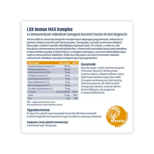 LXR Immun MAX Komplex kapszula 60x