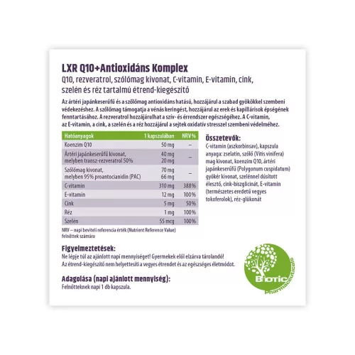 LXR Q10+Antioxidáns Komplex kapszula 60x