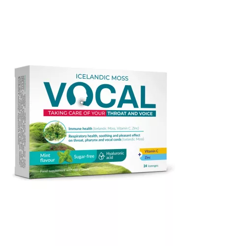 Vocal szopogató tabletta menta ízű 24x