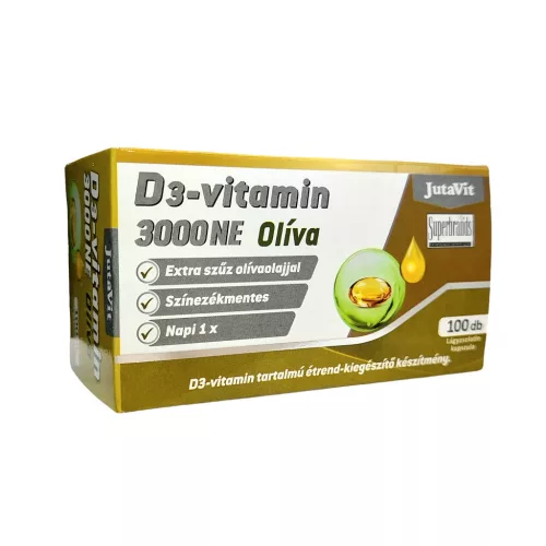 JutaVit Oliva D3-vitamin 3000NE lágyzselatin kapszula 100x