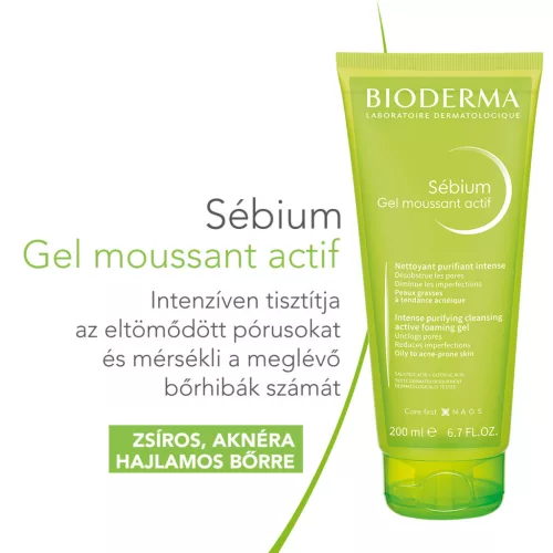 Bioderma Sébium Gel moussant actif hámlasztó hatású habzó gél 200ml